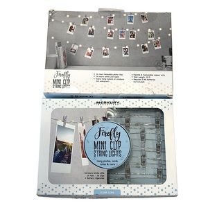 Merkury Innovations firefly clear mini clip string lights bundle